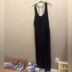Angel Sanchez Black Backless Dress